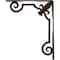Ekena Millwork Fleur De Lis Wrought Iron Bracket, (Single center brace), Antiqued Pale Gold 1 1/2"W x 10"D x 12"H BKTM01X10X12SFLAPG - alternate 5
